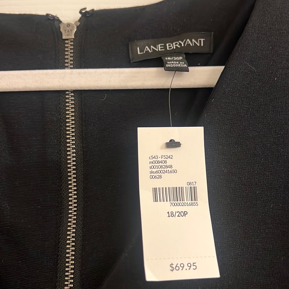 NWT Lane Bryant black dress size 18/20P